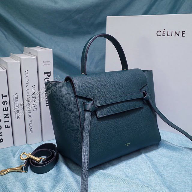 Celine女包 賽琳掌紋牛皮中號手提包 Celine belt bag鯰魚包 189153  slyd2042